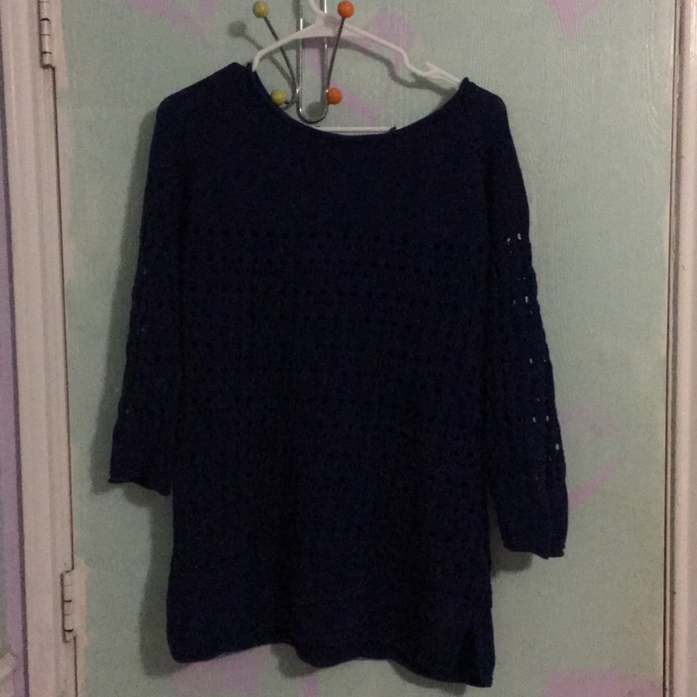 Dark Blue Knitted Blouse